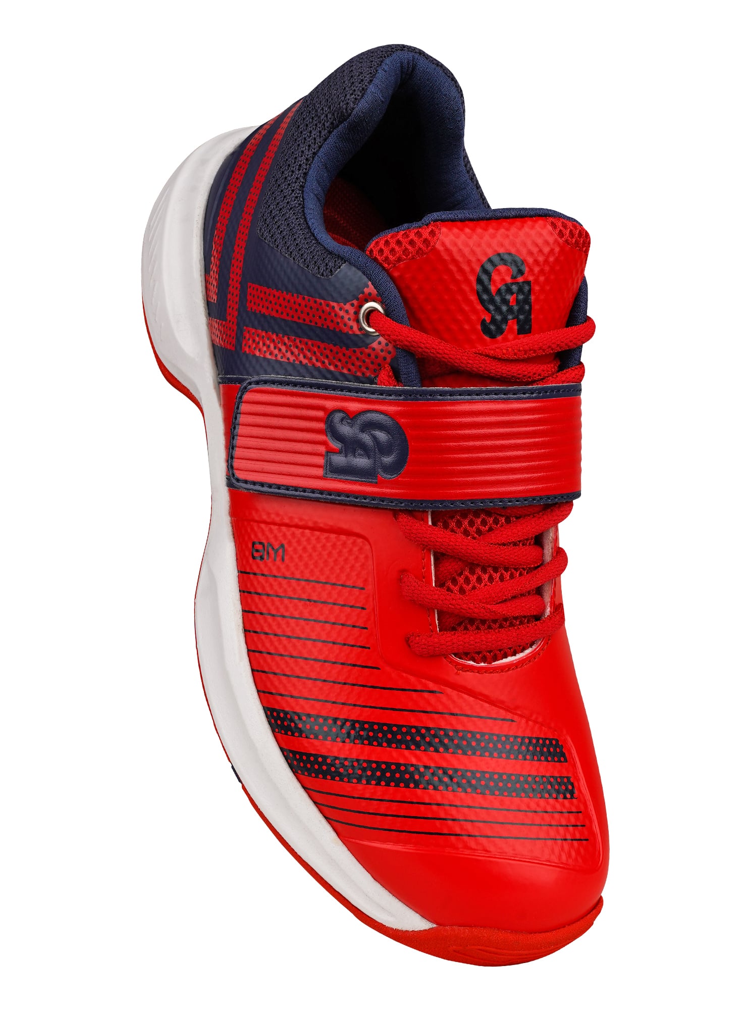 aHR0cHM6Ly90aGVj-01KRZPJWZ0KWJCNQG9ZDNVP8DW.jpg M-8 Cricket Shoes (Red/Navy) - Image 1